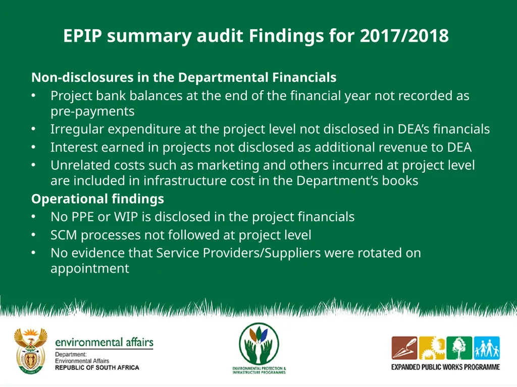 EPIP AUDIT INTERVENTION PLAN 2018/2019 OUTLINE OF - slide 3 of 10