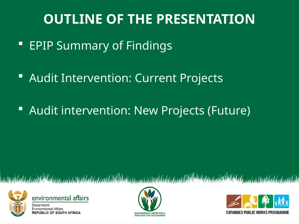 EPIP AUDIT INTERVENTION PLAN 2018/2019 OUTLINE OF - slide 2 of 10