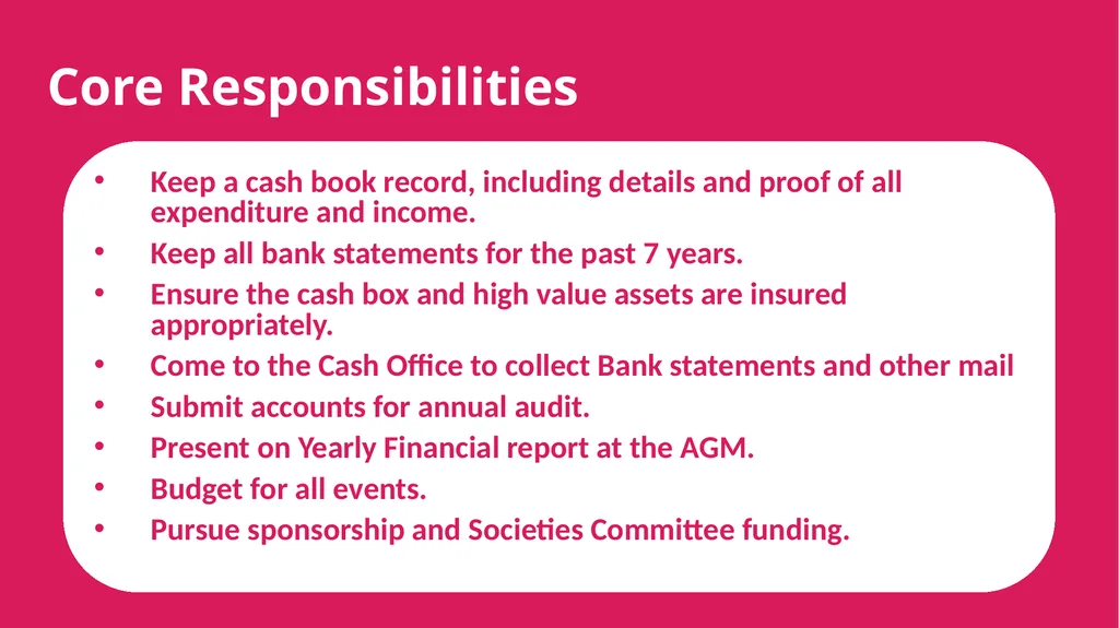 Treasurer Training Society’s Treasurer Training - slide 46 of 48