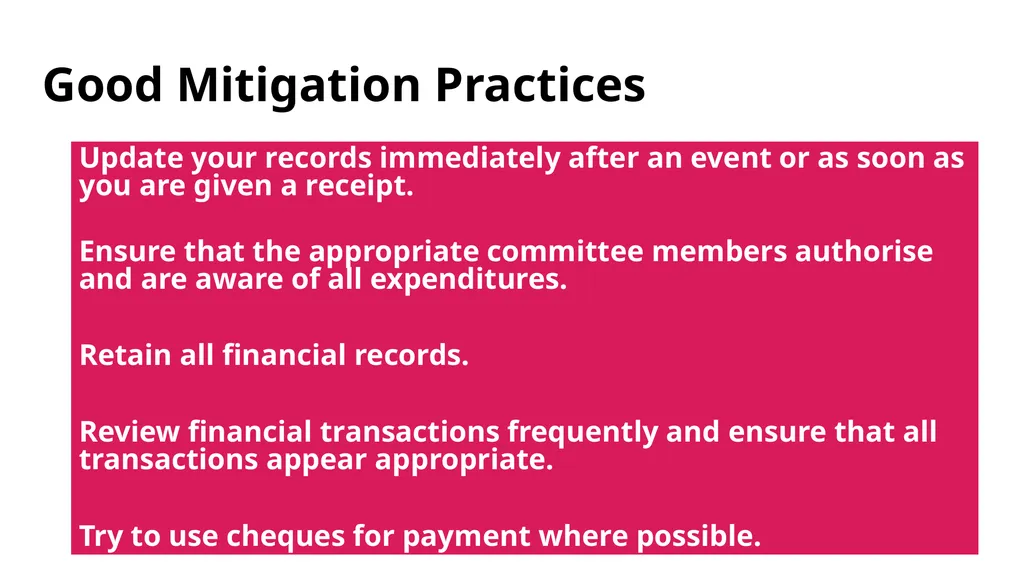 Treasurer Training Society’s Treasurer Training - slide 41 of 48