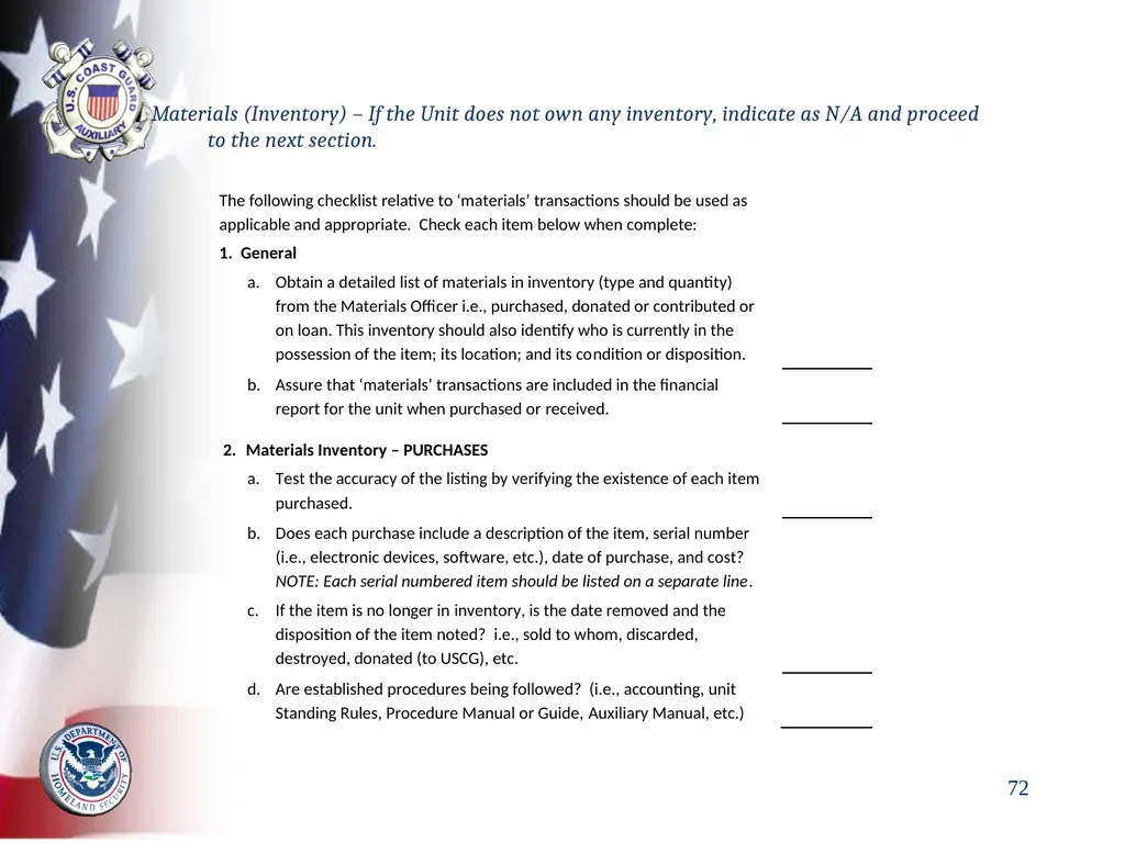 AUXILIARY FINANCIAL CONTROLS 2023 FALL DTRAIN 23 - slide 72 of 88