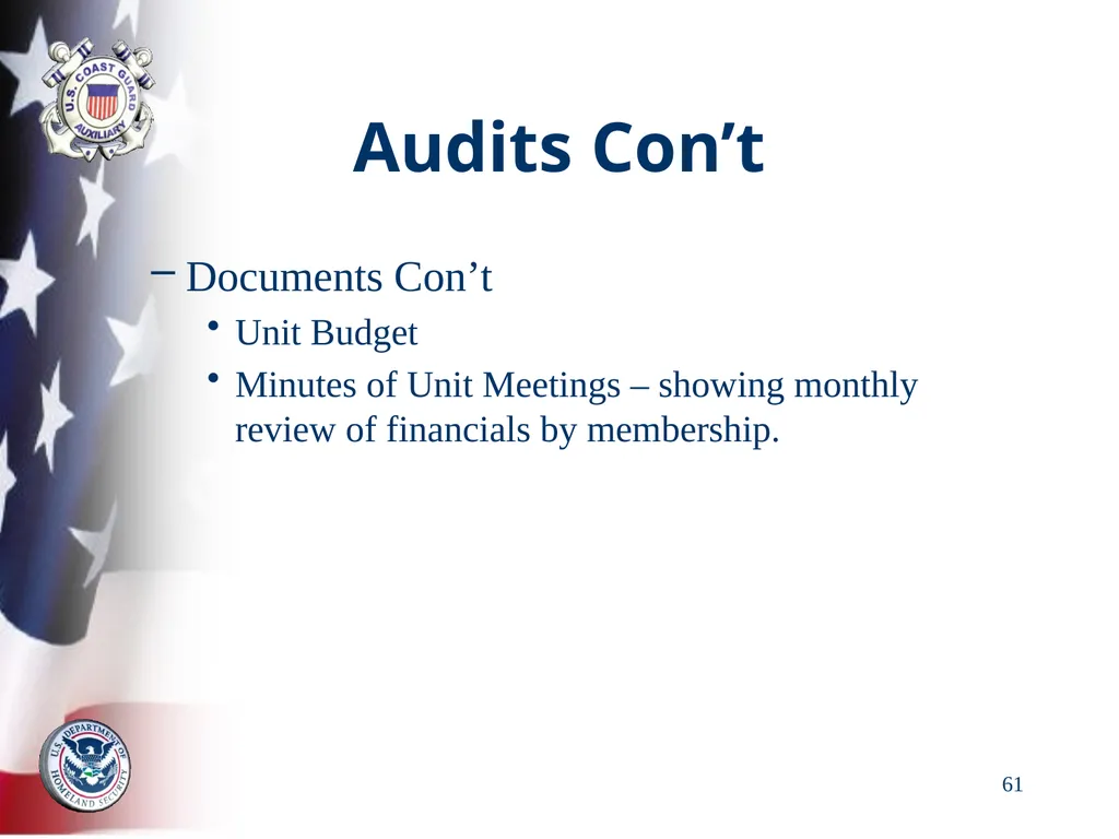 AUXILIARY FINANCIAL CONTROLS 2023 FALL DTRAIN 23 - slide 61 of 88