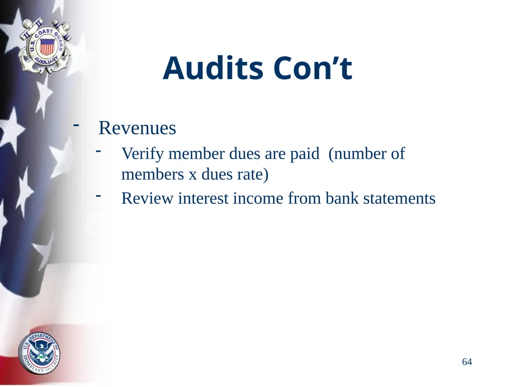 AUXILIARY FINANCIAL CONTROLS 2023 FALL DTRAIN 23 - slide 64 of 88