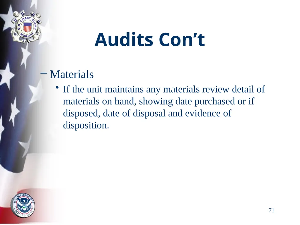 AUXILIARY FINANCIAL CONTROLS 2023 FALL DTRAIN 23 - slide 71 of 88