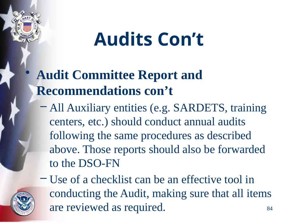 AUXILIARY FINANCIAL CONTROLS 2023 FALL DTRAIN 23 - slide 84 of 88