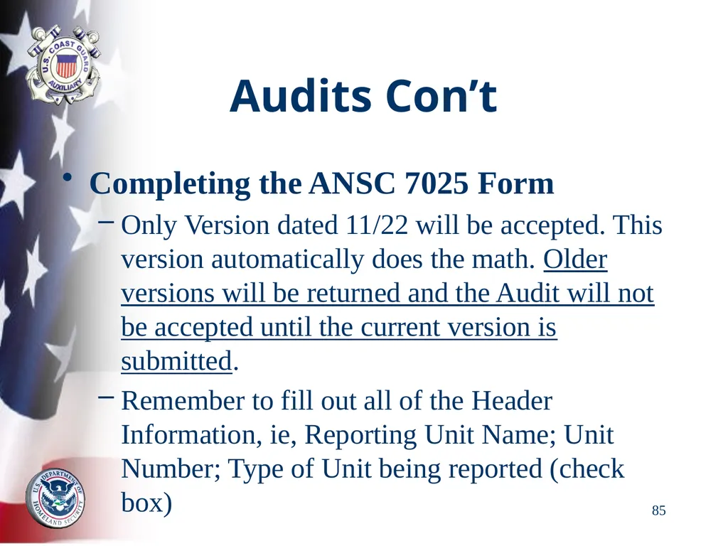 AUXILIARY FINANCIAL CONTROLS 2023 FALL DTRAIN 23 - slide 85 of 88