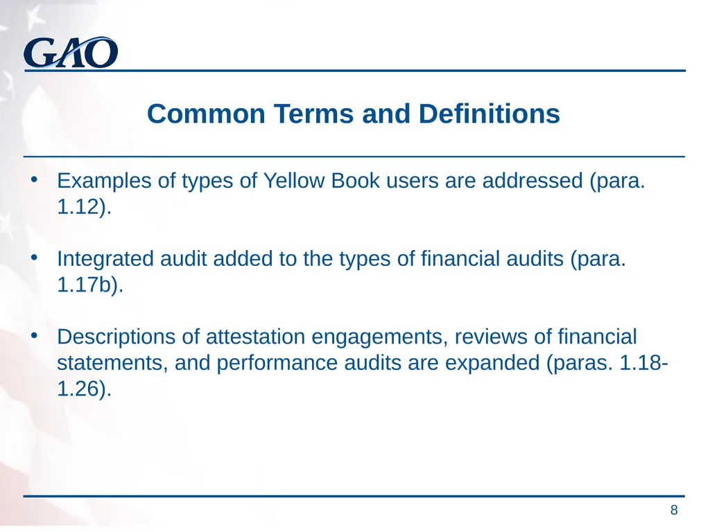 Update on the Developments in Government Auditing - slide 8 of 56
