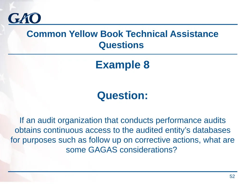 Update on the Developments in Government Auditing - slide 52 of 56