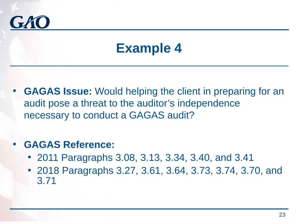 Update on the Developments in Government Auditing - slide 23 of 56