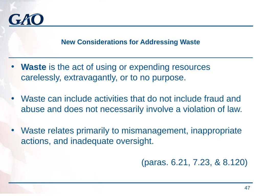 Update on the Developments in Government Auditing - slide 47 of 56