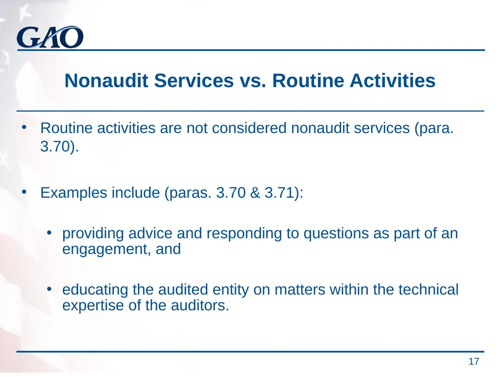 Update on the Developments in Government Auditing - slide 17 of 56