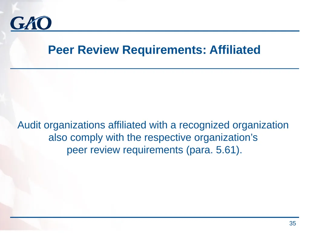 Update on the Developments in Government Auditing - slide 35 of 56