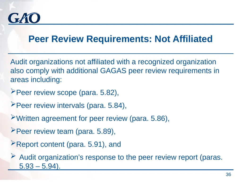 Update on the Developments in Government Auditing - slide 36 of 56