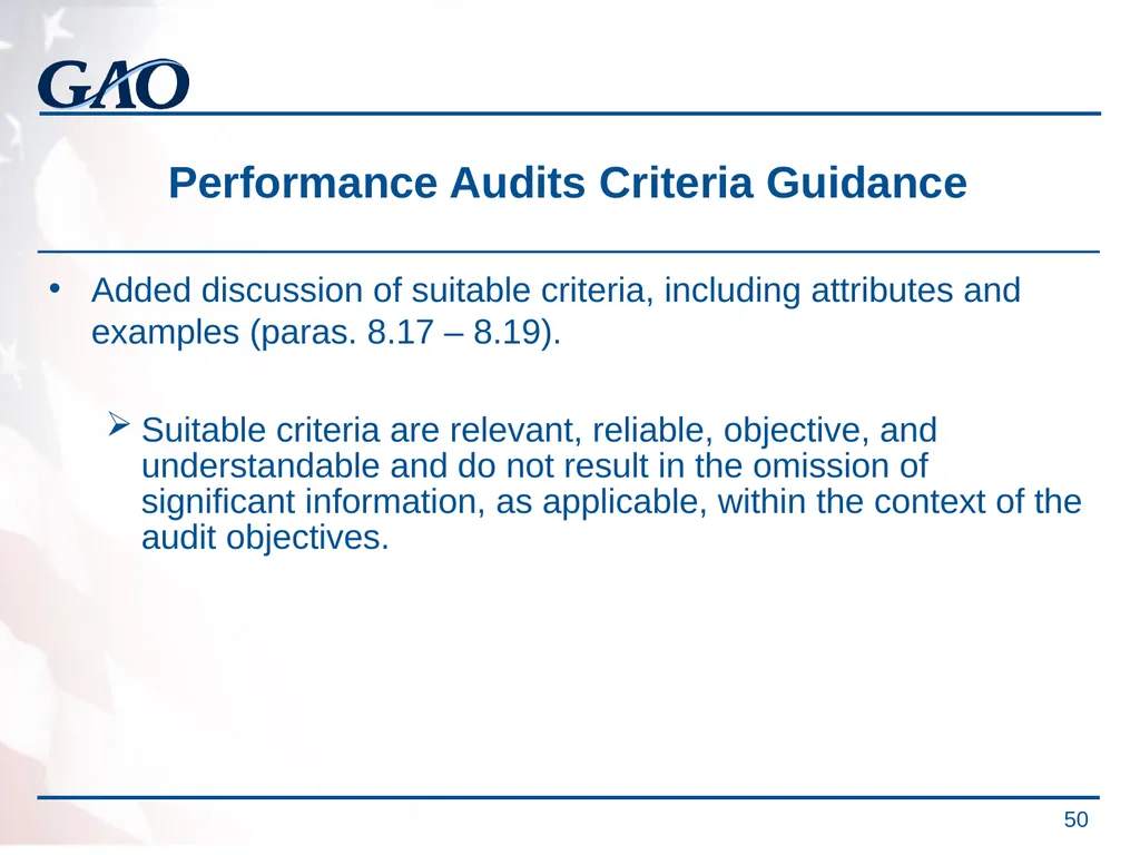 Update on the Developments in Government Auditing - slide 50 of 56