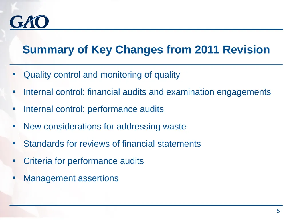 Update on the Developments in Government Auditing - slide 5 of 56