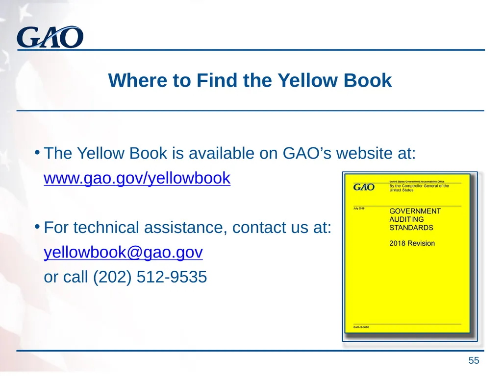 Update on the Developments in Government Auditing - slide 55 of 56