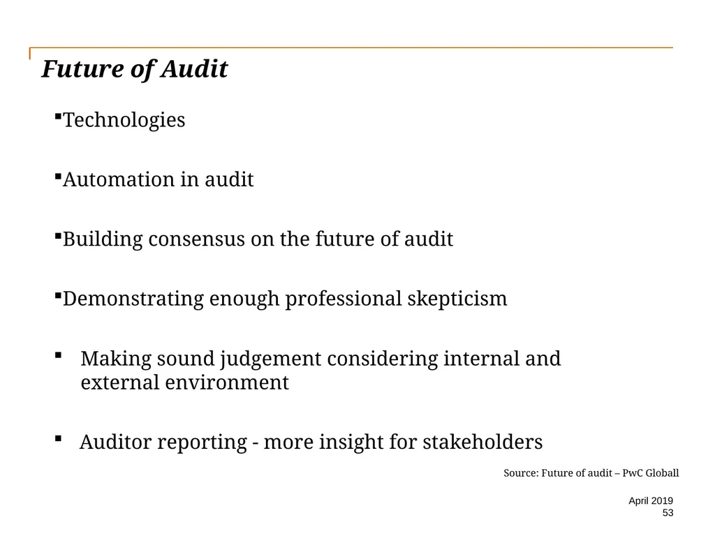 Audit Quality Issues and Audit Quality Indicators - slide 53 of 55