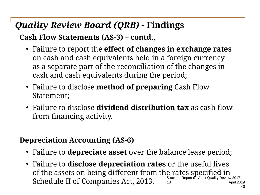 Audit Quality Issues and Audit Quality Indicators - slide 43 of 55
