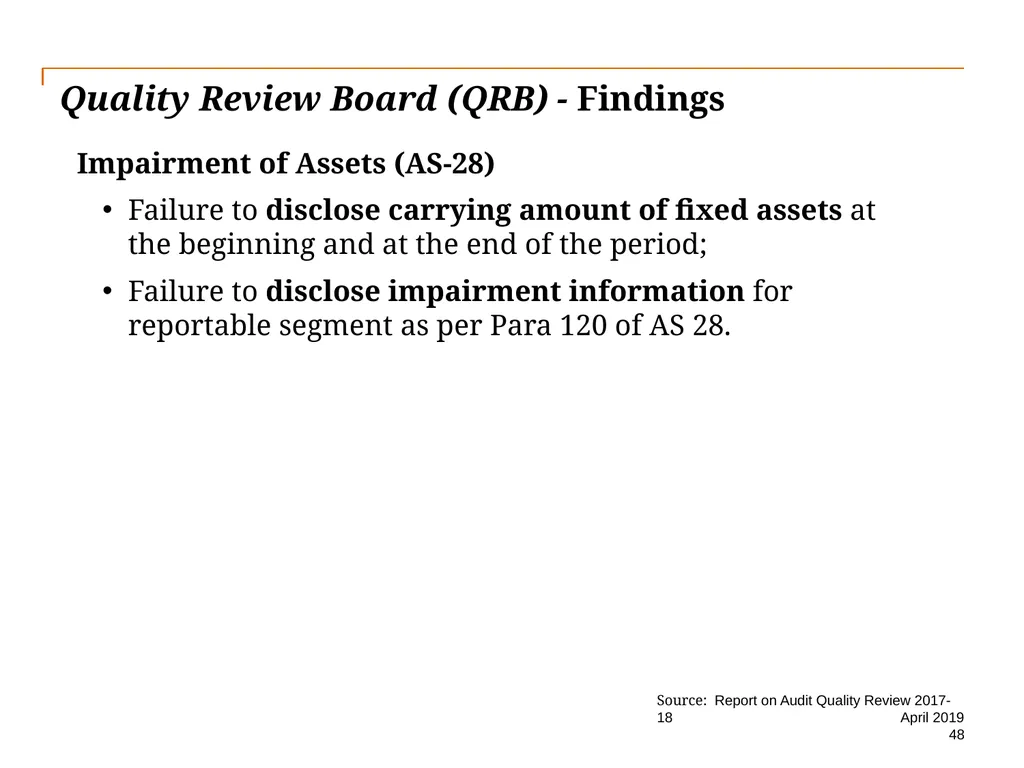 Audit Quality Issues and Audit Quality Indicators - slide 48 of 55