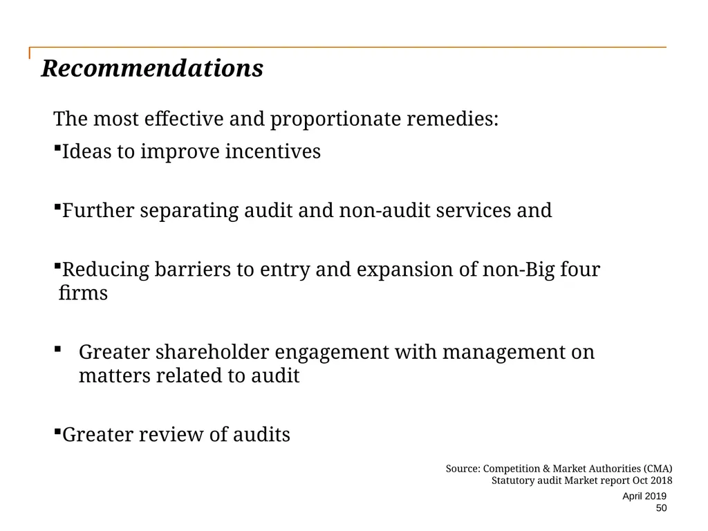 Audit Quality Issues and Audit Quality Indicators - slide 50 of 55