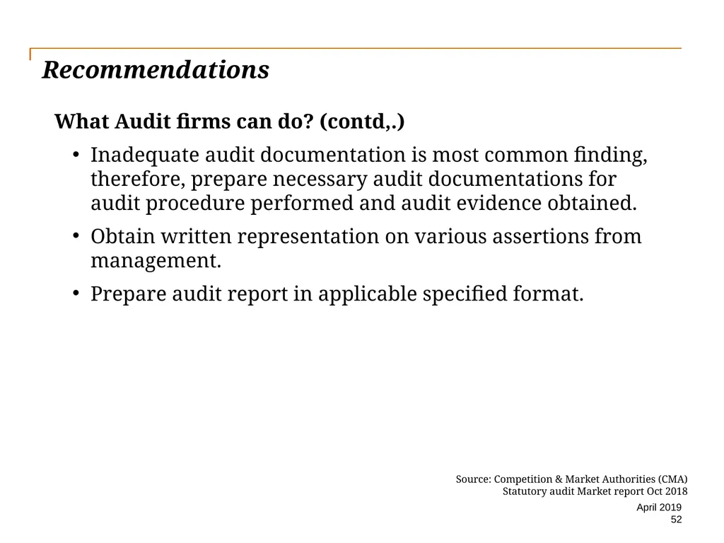 Audit Quality Issues and Audit Quality Indicators - slide 52 of 55