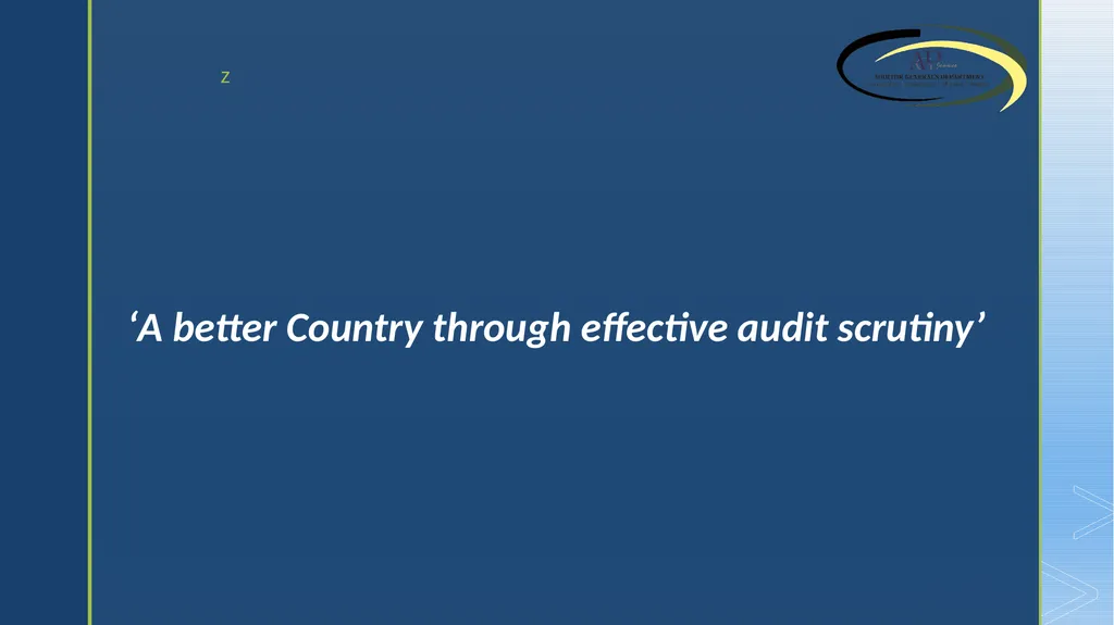 Auditor General’s Department Heart / NSTA’s Core - slide 12 of 12