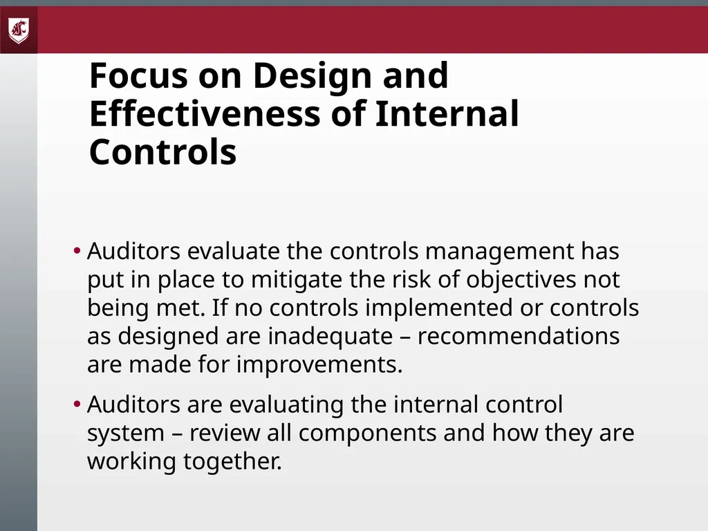Audits and Internal Controls Presented by: Tami - slide 18 of 50