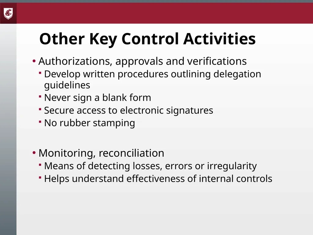 Audits and Internal Controls Presented by: Tami - slide 35 of 50