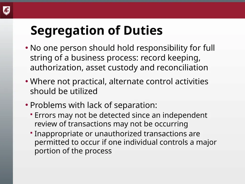 Audits and Internal Controls Presented by: Tami - slide 33 of 50