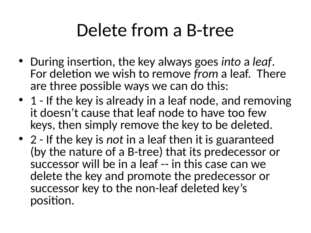 B-Tree Insert and Delete Demo Demo Demo slide by: - slide 14 of 23