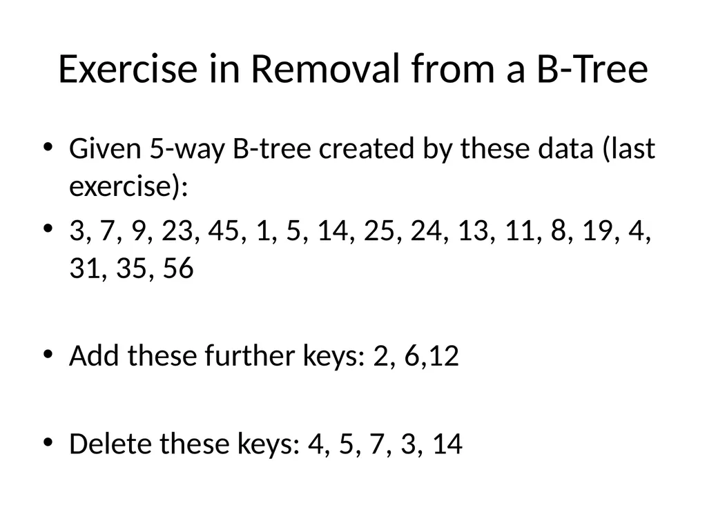 B-Tree Insert and Delete Demo Demo Demo slide by: - slide 22 of 23