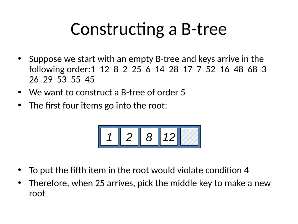 B-Tree Insert and Delete Demo Demo Demo slide by: - slide 3 of 23
