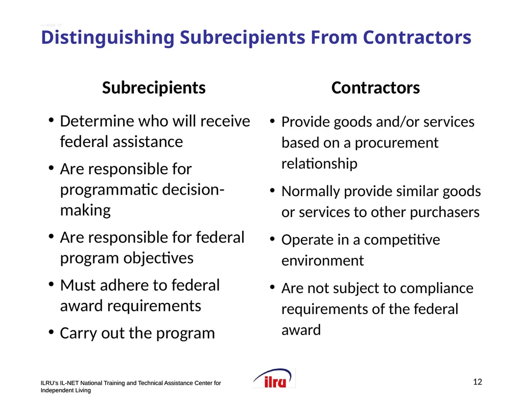 >>Slide 1 ILRU’s IL-NET National Training and - slide 12 of 19