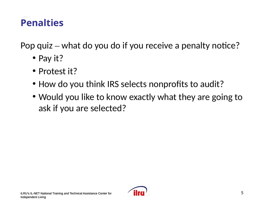 >>Slide 1 ILRU’s IL-NET National Training and - slide 5 of 19