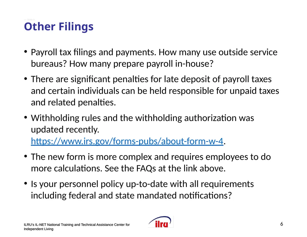 >>Slide 1 ILRU’s IL-NET National Training and - slide 6 of 19