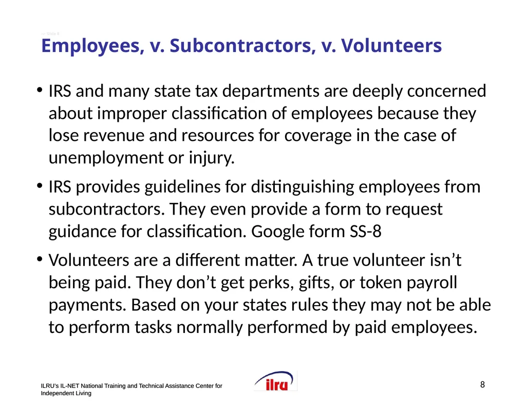 >>Slide 1 ILRU’s IL-NET National Training and - slide 8 of 19