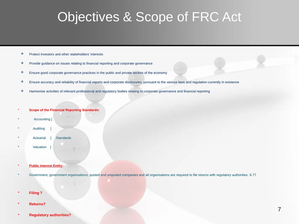 Understanding the FRC’s Audit Regulations 2020: - slide 7 of 41