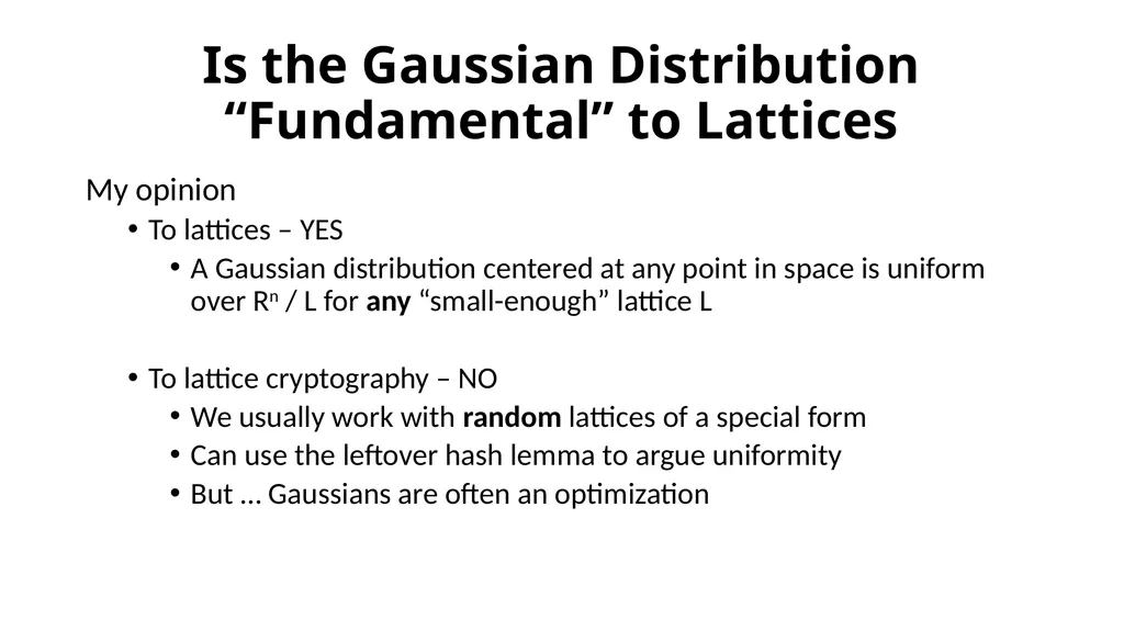 Simple Lattice Trapdoor Sampling from a Broad - slide 18 of 19