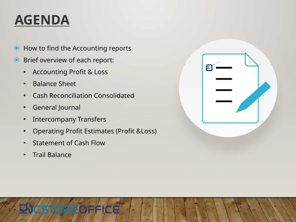 C-STORE OFFICE ADVANCED ACCOUNTING – Accounting - slide 2 of 13