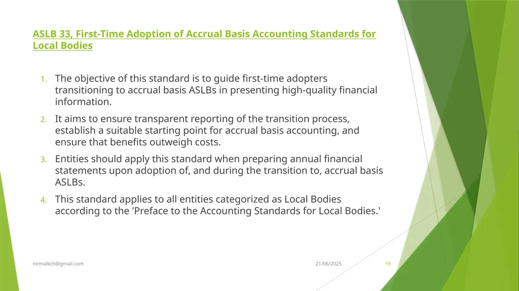 Financial Reporting Standards and Transparency - slide 19 of 28