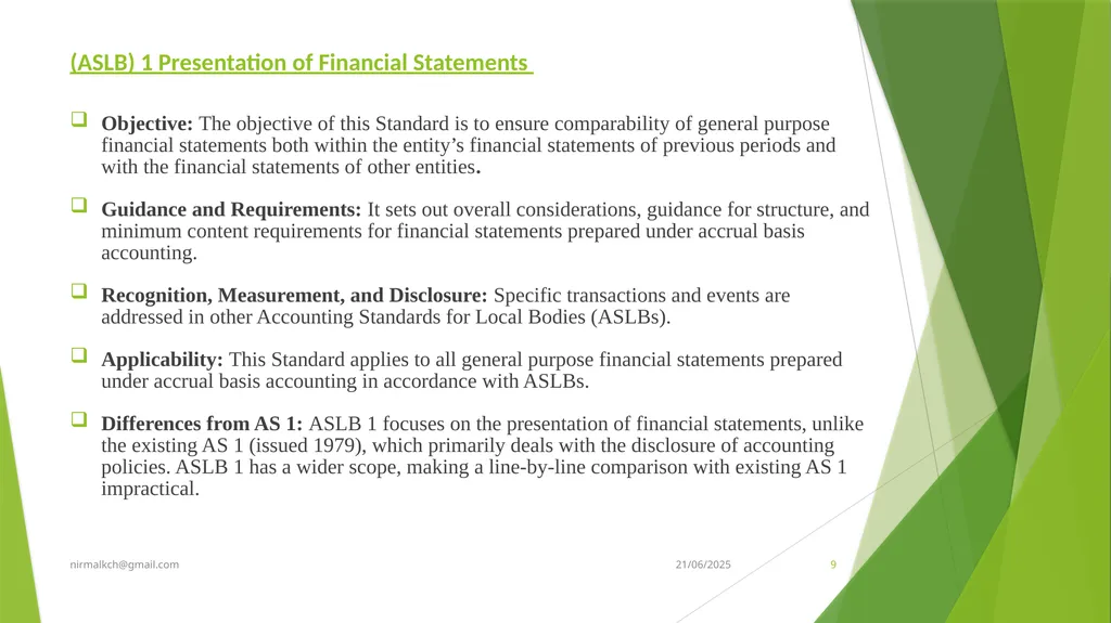 Financial Reporting Standards and Transparency - slide 9 of 28