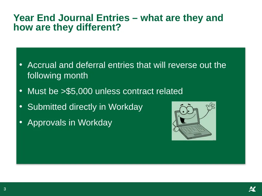 Workday Training for Year-End Journal Entry - slide 3 of 13