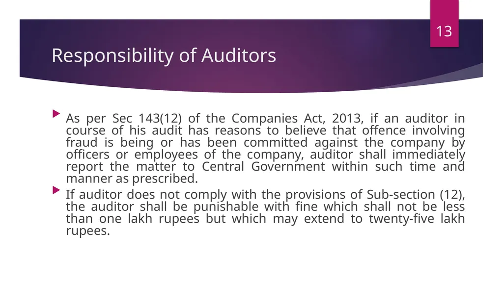 FRAUDS IN FINANCIAL STATEMENT Damania & Varaiya - slide 13 of 33