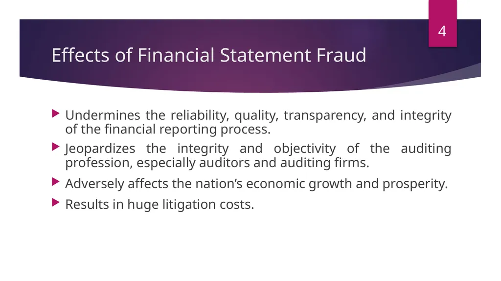 FRAUDS IN FINANCIAL STATEMENT Damania & Varaiya - slide 4 of 33