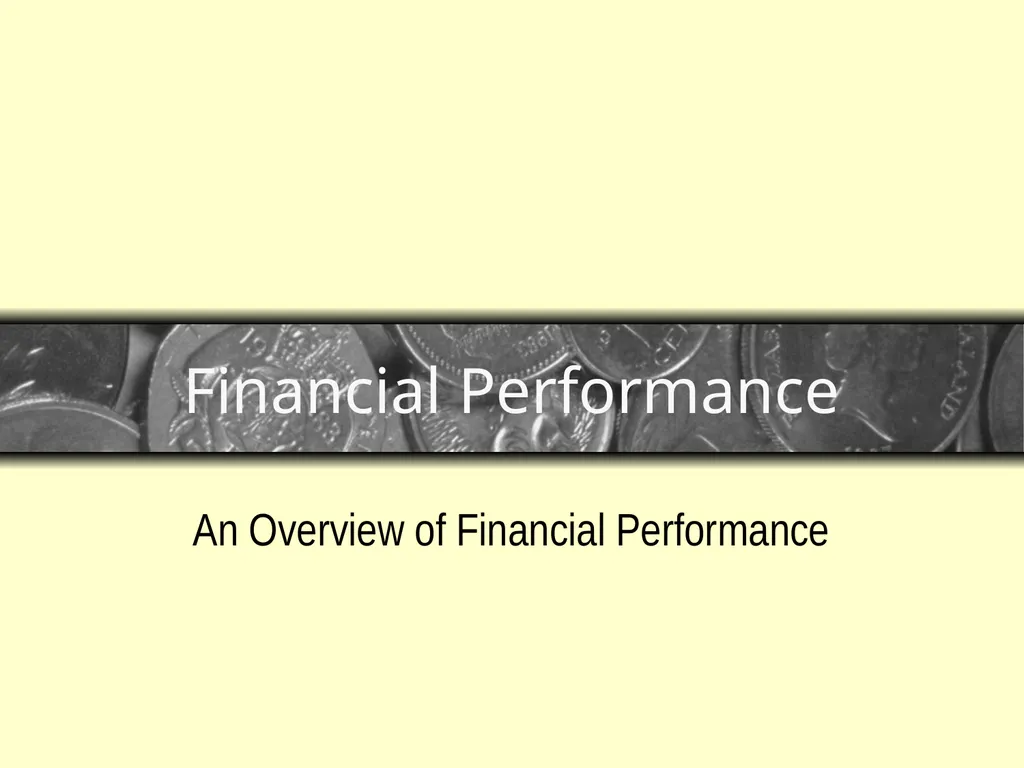 Financial Performance An Overview of Financial