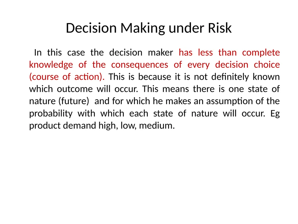 UNIT IV Decision Making by: Dr. Pravin Kumar - slide 10 of 65