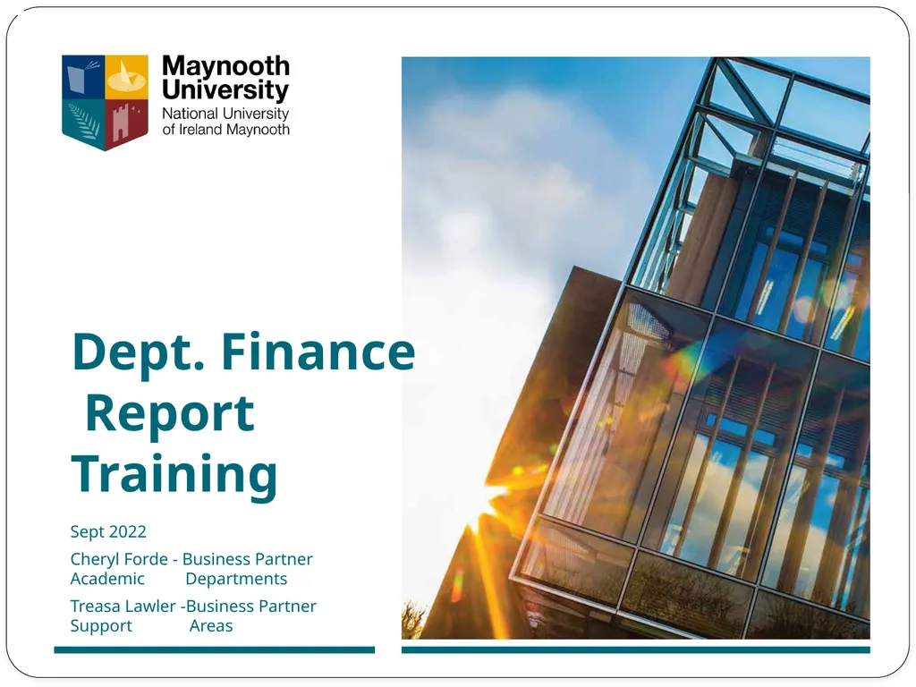 Dept. Finance Report Training Sept 2022 Cheryl - slide 1 of 17