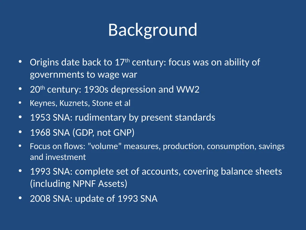 System of National Accounts Training of Trainers - slide 2 of 23