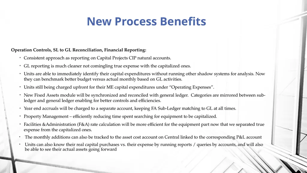 Fixed Assets Implementation – Movable Equipment - slide 8 of 9