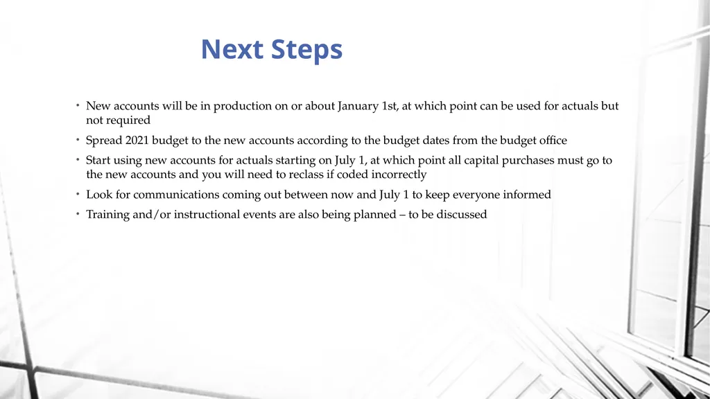 Fixed Assets Implementation – Movable Equipment - slide 9 of 9